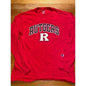 Rutgers University Long Sleeve Shirt Champion Red